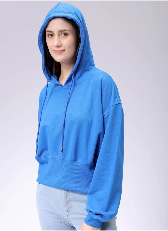 Women Regular Fit Solid Balloon Sweatshirt