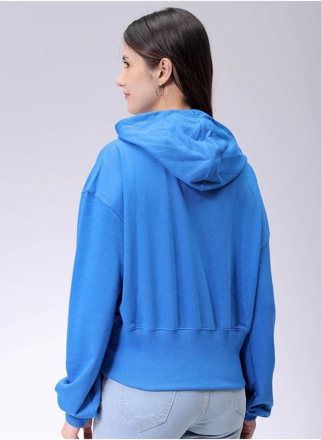 Women Regular Fit Solid Balloon Sweatshirt