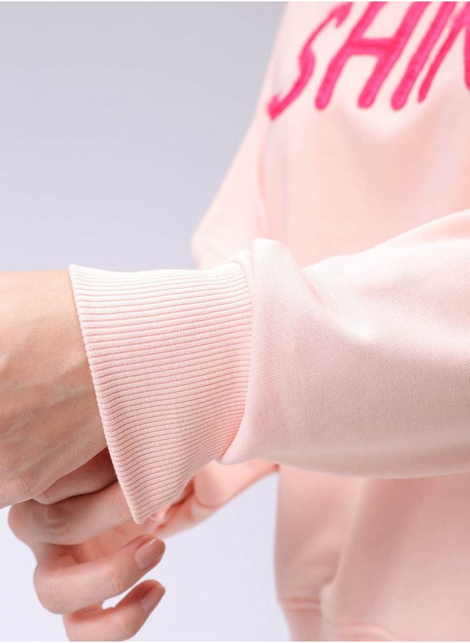 Women Relaxed Fit Typographic Crewneck Sweatshirt