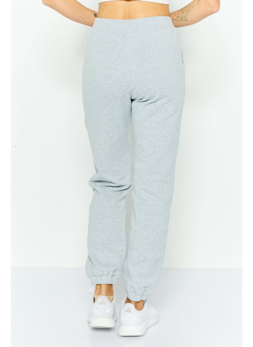 Women Regular Fit Heather Jogger Pants, Grey
