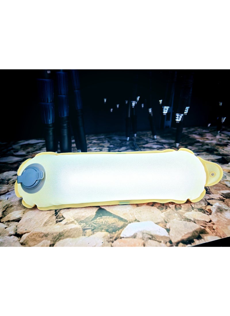 Inflatable Outdoor Magnetic Tube Light with 150 Lumens and Light Memory /  Magnetic Attachment/  Warm/White Light / Long Working Time / Durable and Lightweight Camping Light - White