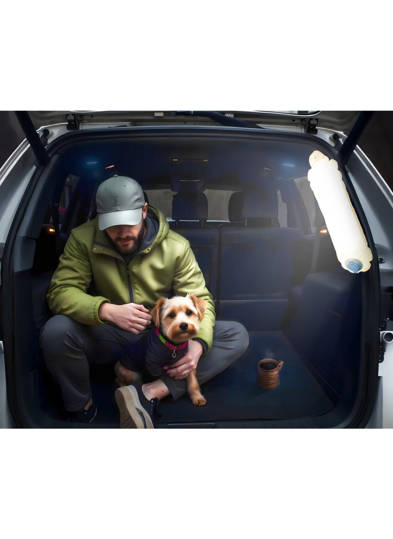 Inflatable Outdoor Magnetic Tube Light with 150 Lumens and Light Memory /  Magnetic Attachment/  Warm/White Light / Long Working Time / Durable and Lightweight Camping Light - White