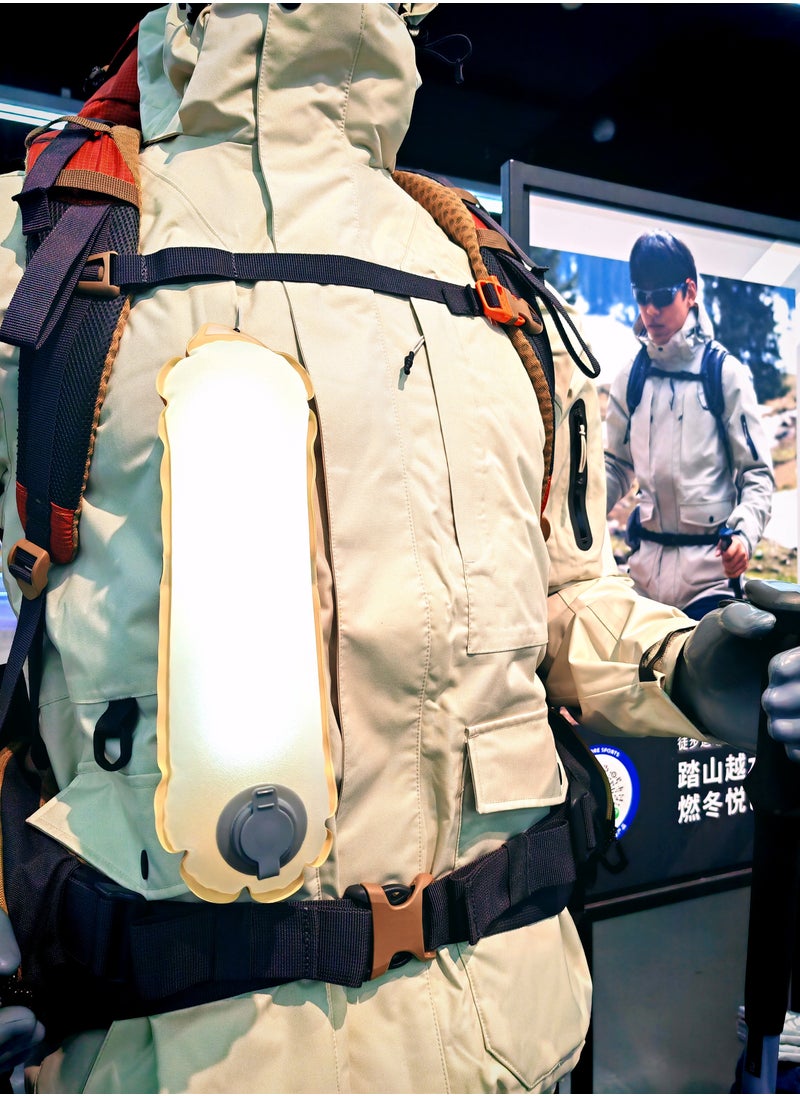 Inflatable Outdoor Magnetic Tube Light with 150 Lumens and Light Memory /  Magnetic Attachment/  Warm/White Light / Long Working Time / Durable and Lightweight Camping Light - White