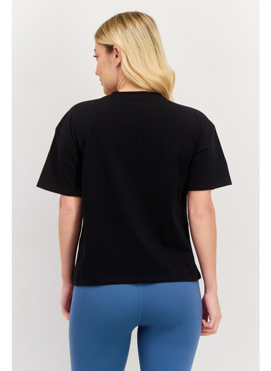 Women Sportswear Fit Long Sleeves Outdoor Top, Black