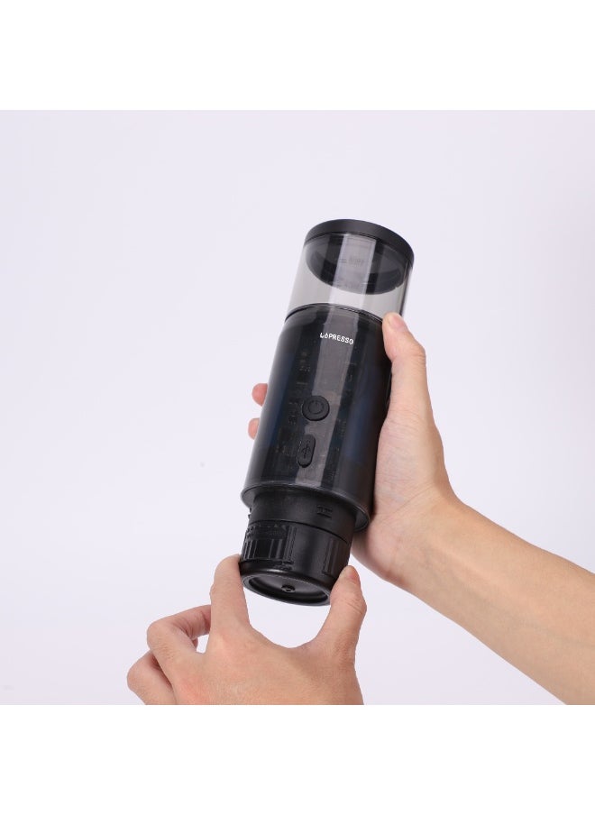 Portable 80ml Espresso Maker 15 Bar with Digital Display 135W / Bags and Capsule Included / Heating Extraction / Capsule & Powders / Direct Extraction / Portable Coffee Machine / Food Grade Stainless Steel Material - Black