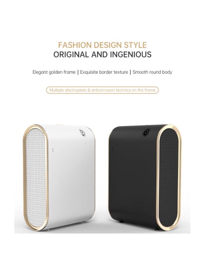 Luxury Smart Scent Diffuser Machine, Dual Fluid Tech, Wi-Fi & Bluetooth with Button Control, Turbo Fan, Noise-Free, Large Fog Output, 350ml, Golden Black, Perfect for Home, Office, Hotel