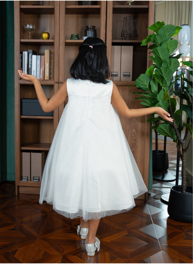 Satin Bow A-Line Dress