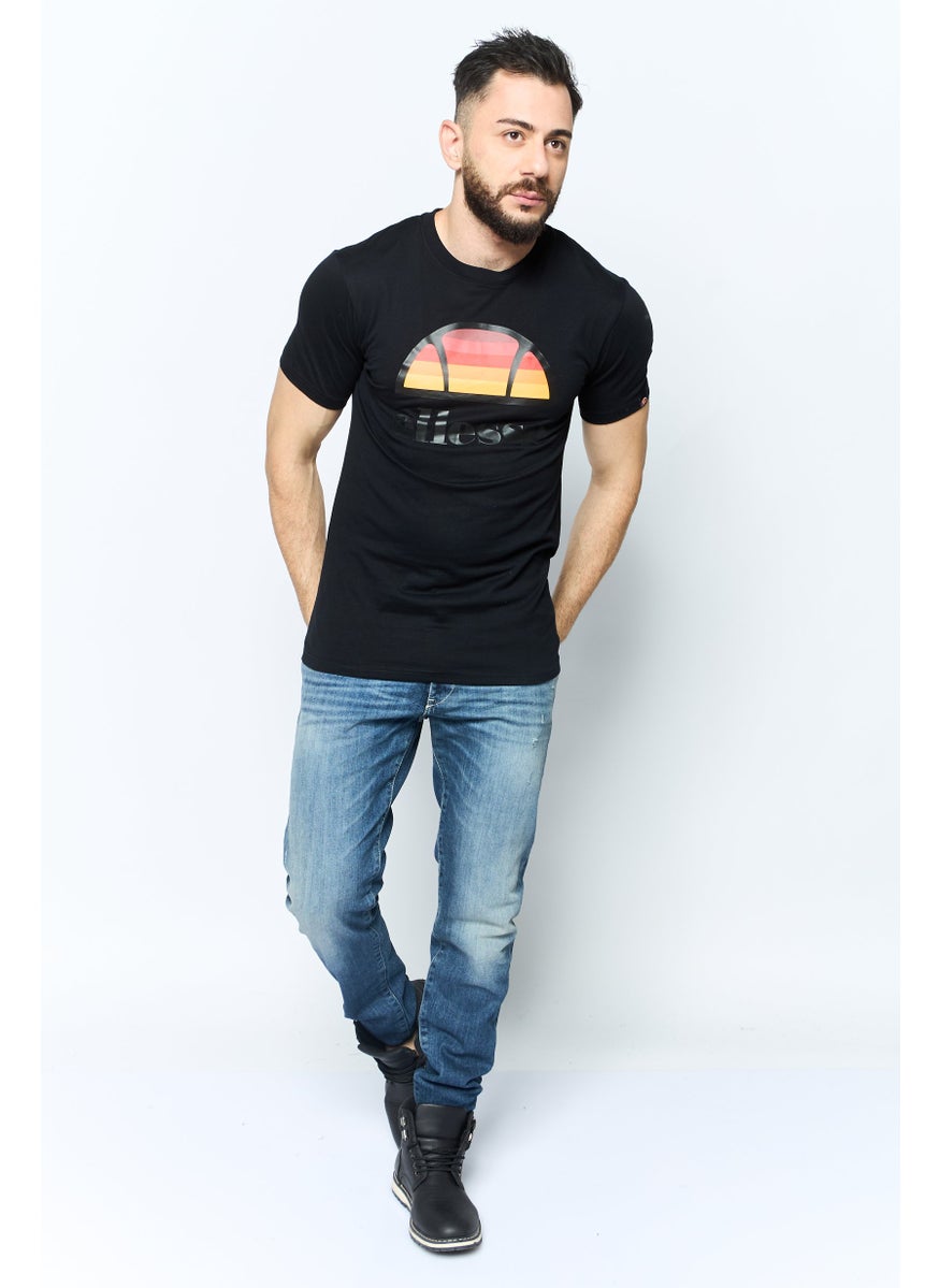 Men Sportswear Fit Short Sleeve Outdoor T-Shirt, Black Combo