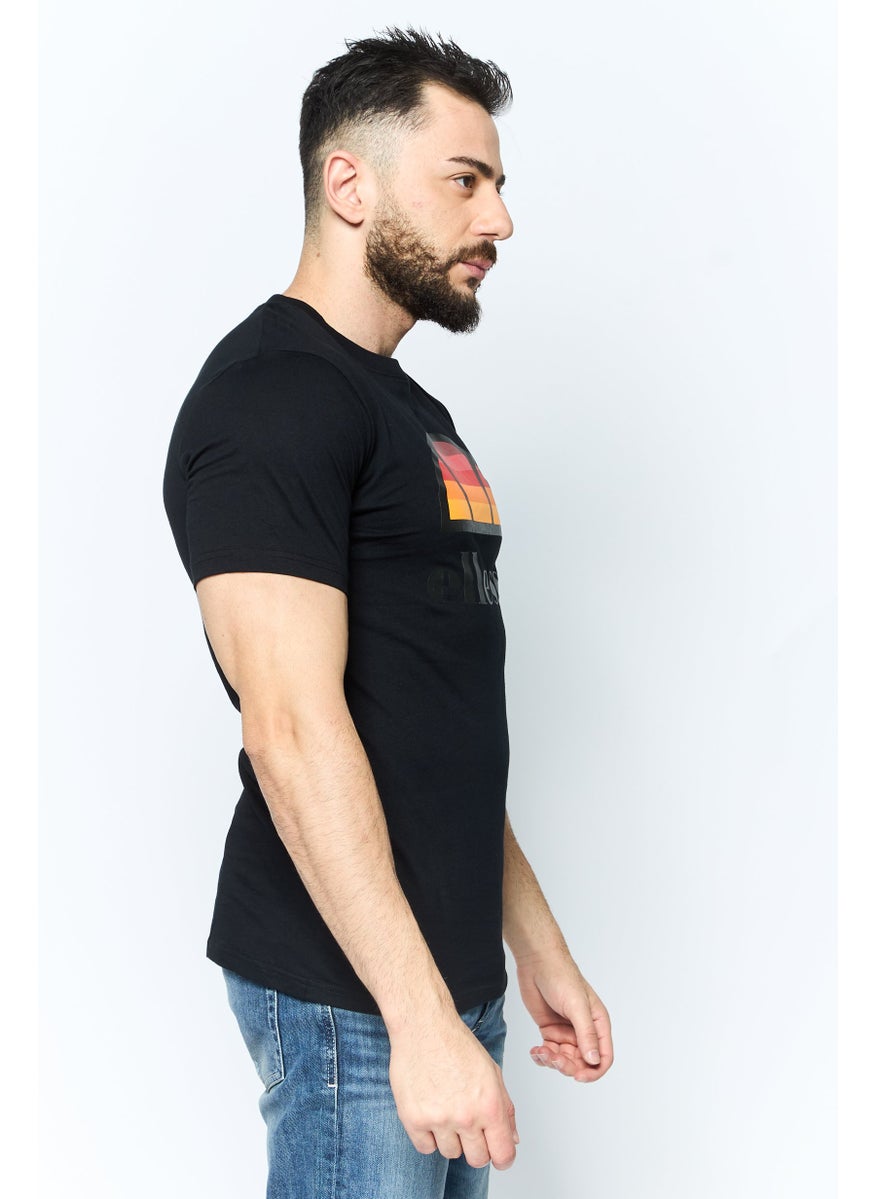 Men Sportswear Fit Short Sleeve Outdoor T-Shirt, Black Combo