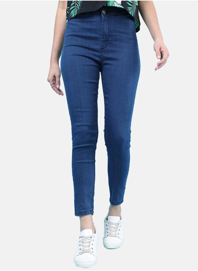 Women Super Skinny Solid High-Rise Denim Jeggings