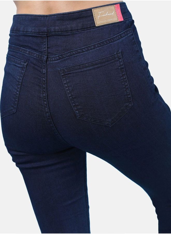 Women Super Skinny Solid High-Rise Denim Jeggings