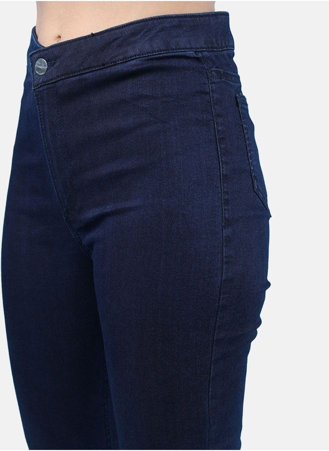 Women Super Skinny Solid High-Rise Denim Jeggings