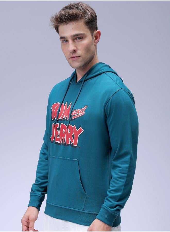 Men Regular Fit Character Overhead Hooded Sweatshirt