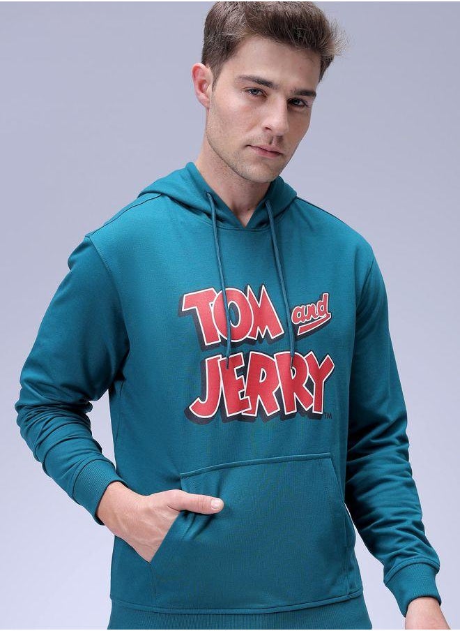 Men Regular Fit Character Overhead Hooded Sweatshirt