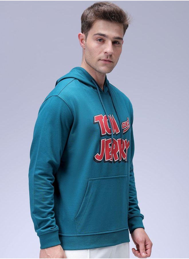Men Regular Fit Character Overhead Hooded Sweatshirt