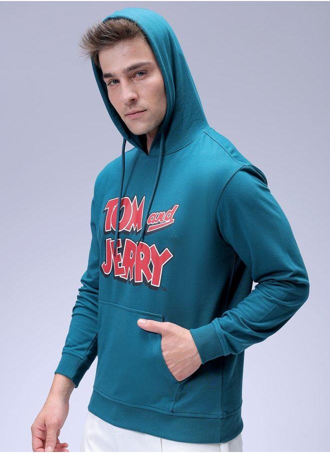 Men Regular Fit Character Overhead Hooded Sweatshirt