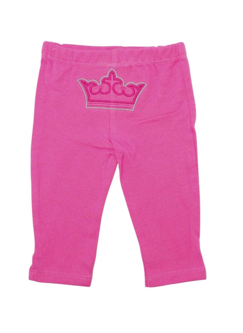 Bambimici Baby Pink Printed Short Sleeve with Pyjama 3-Piece