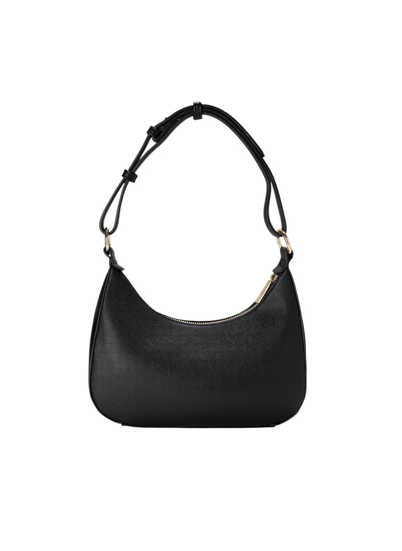 Textured Hobo Bag Black