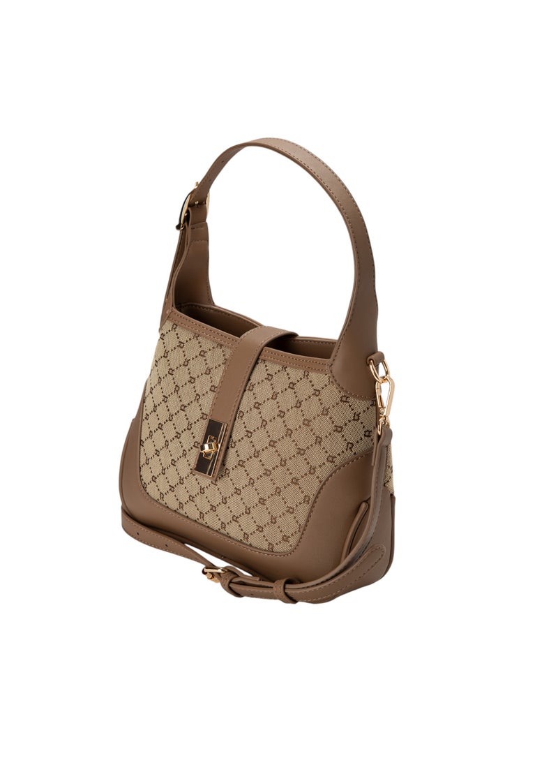 Embroidered Top Handle Bag