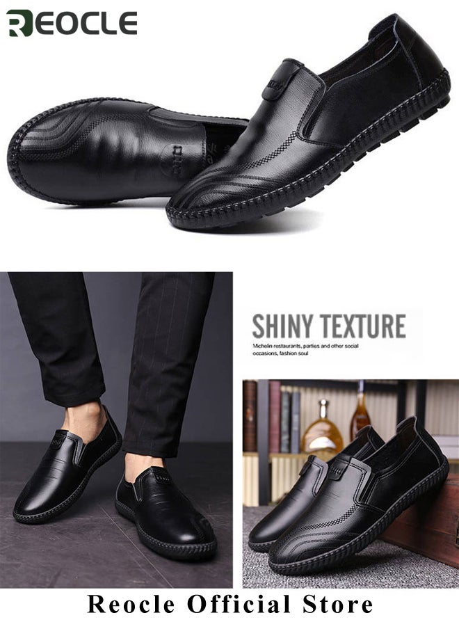 Men's Dress Shoes Leather Formal Business Oxford Derby Shoes Brogue Wingtip Retro Dress Shoes Classic Modern Lace Up Leather Shoes