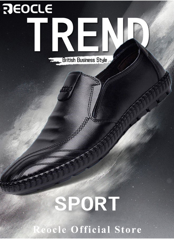 Men's Dress Shoes Leather Formal Business Oxford Derby Shoes Brogue Wingtip Retro Dress Shoes Classic Modern Lace Up Leather Shoes