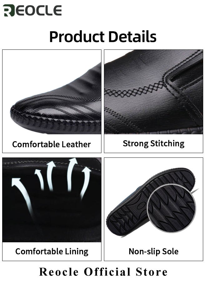 Men's Dress Shoes Leather Formal Business Oxford Derby Shoes Brogue Wingtip Retro Dress Shoes Classic Modern Lace Up Leather Shoes