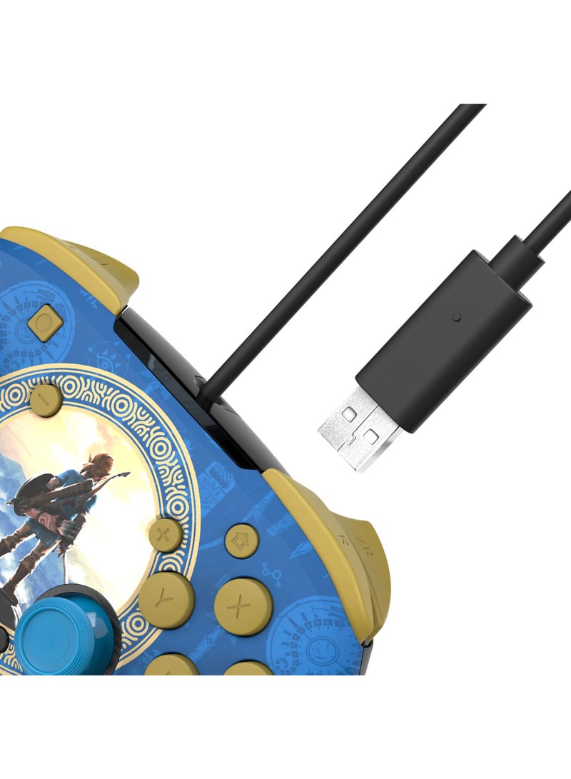 Rematch Nintendo Switch Hyrule Blue Wired Controller