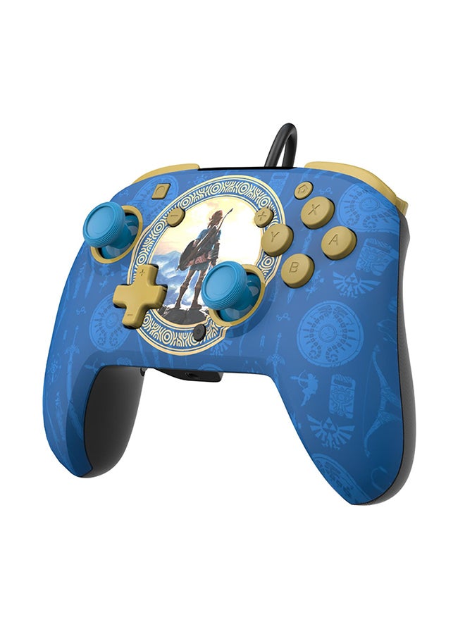 Rematch Nintendo Switch Hyrule Blue Wired Controller