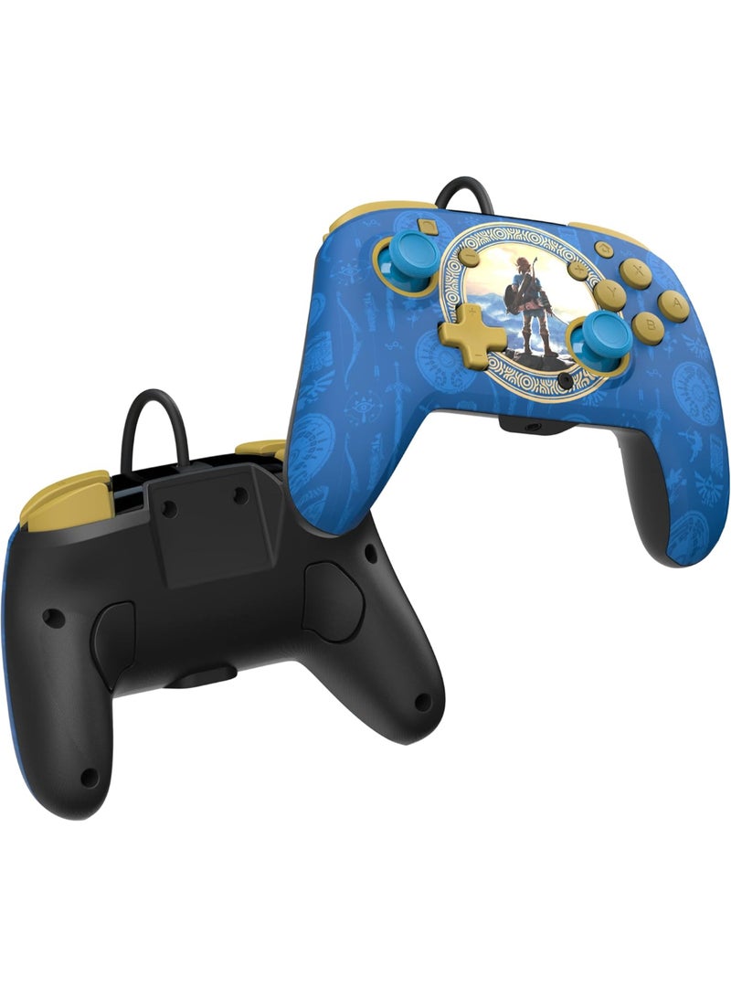 Rematch Nintendo Switch Hyrule Blue Wired Controller