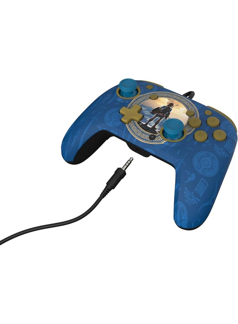 Rematch Nintendo Switch Hyrule Blue Wired Controller