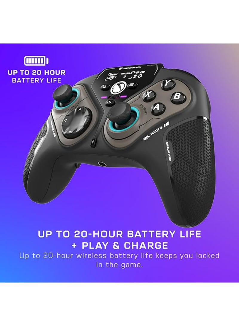 Stealth Pivot Wireless Smart Game Controller - Windows PC, Xbox Series X|S, Xbox One, Android – Rotating Modules, Display Dashboard, Hall-Effect Sticks, Remappable Buttons, Bluetooth