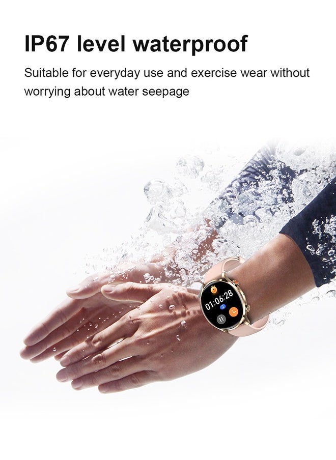 Korean Brand Smart Watch Y5，Business Smartwatch, Waterproof Fitness Watch, Bluetooth Calling, Compatible with Android and iOS,Smartwatch For Men, Zinc Alloy Vacuum Plating, Heart Rate Monitoring，Gold