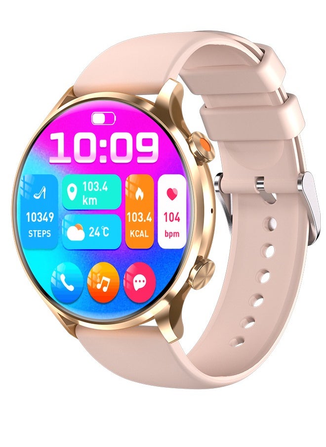 Korean Brand Smart Watch Y5，Business Smartwatch, Waterproof Fitness Watch, Bluetooth Calling, Compatible with Android and iOS,Smartwatch For Men, Zinc Alloy Vacuum Plating, Heart Rate Monitoring，Gold