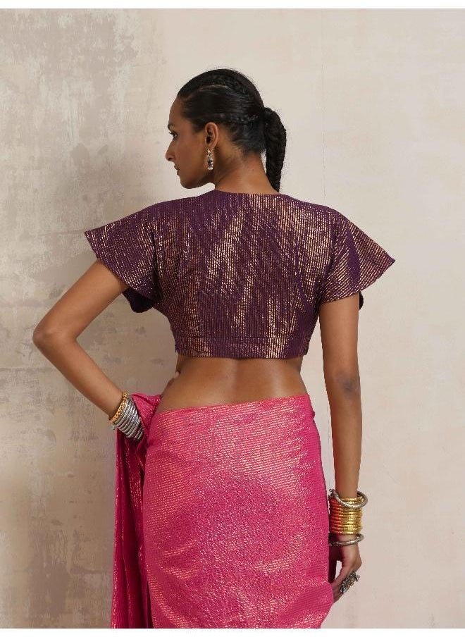 Purple Gold Lurex Blouse