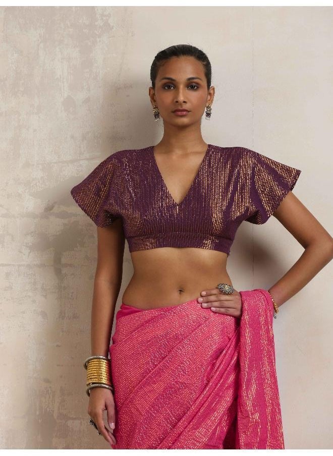Purple Gold Lurex Blouse