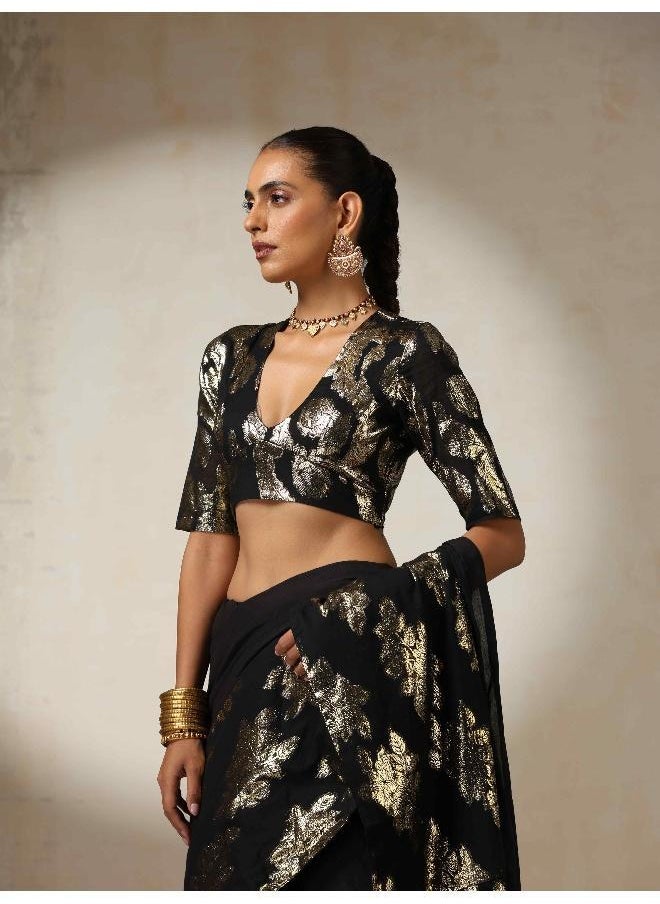 Black Metallic Blouse