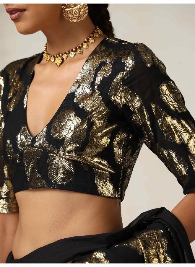 Black Metallic Blouse
