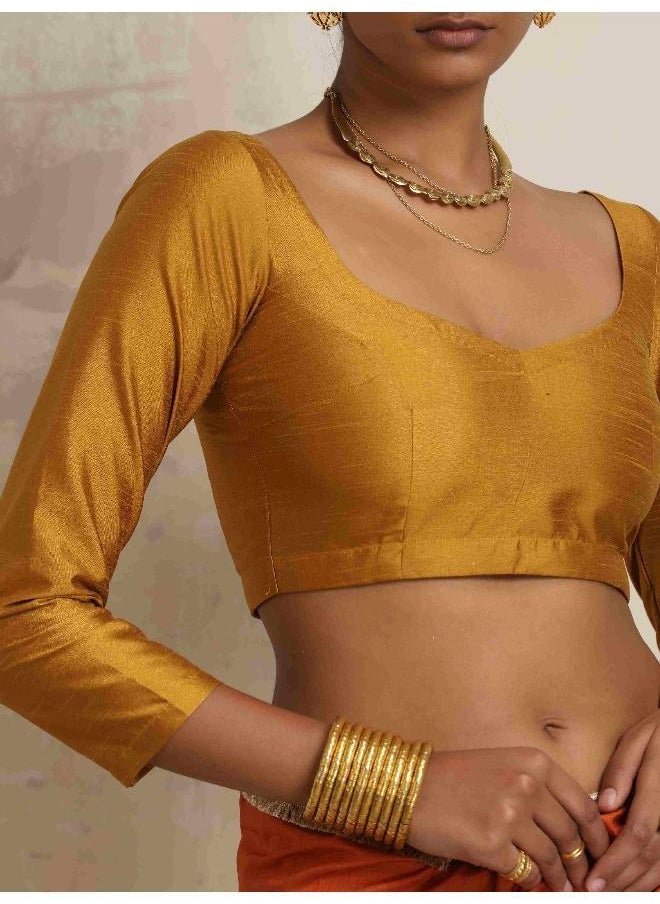 Gold Silk Blouse