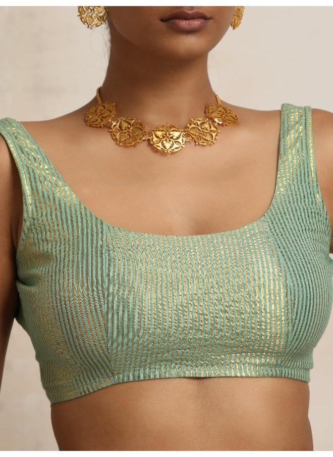 Green Gold Lurex Blouse