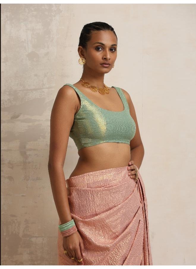 Green Gold Lurex Blouse