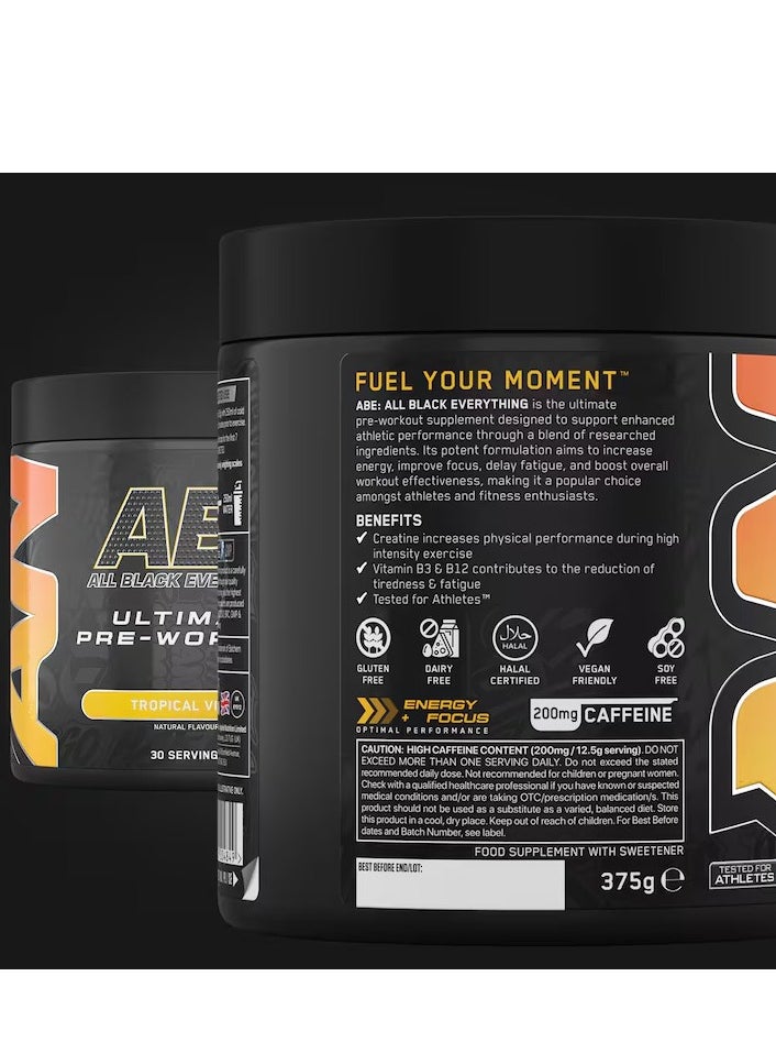 Abe Pre Workout,  Tropical Vibes, 30 Servings 375 gm