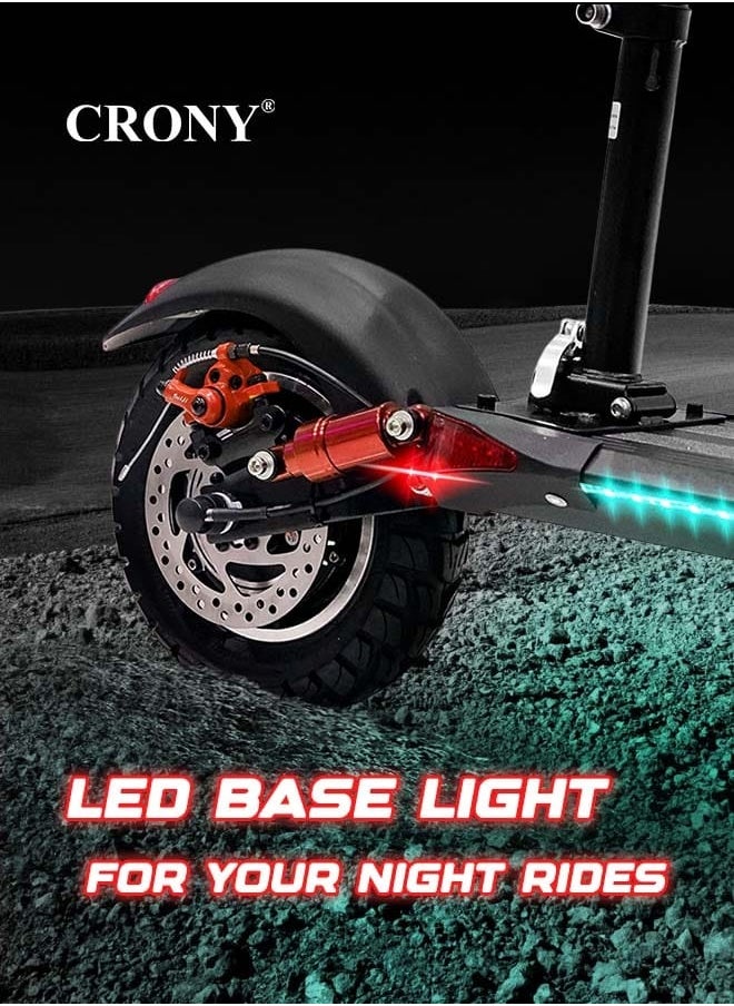 CRONY V10 Pro Fast Speed Electric Scooter for Adults Kids, Off-Road All-Terrain E-Scooter with 1200W Motor & Aluminum Frame, 20-40KM/H Speed, 120KG Max Load, Desert-Ready Design-Red