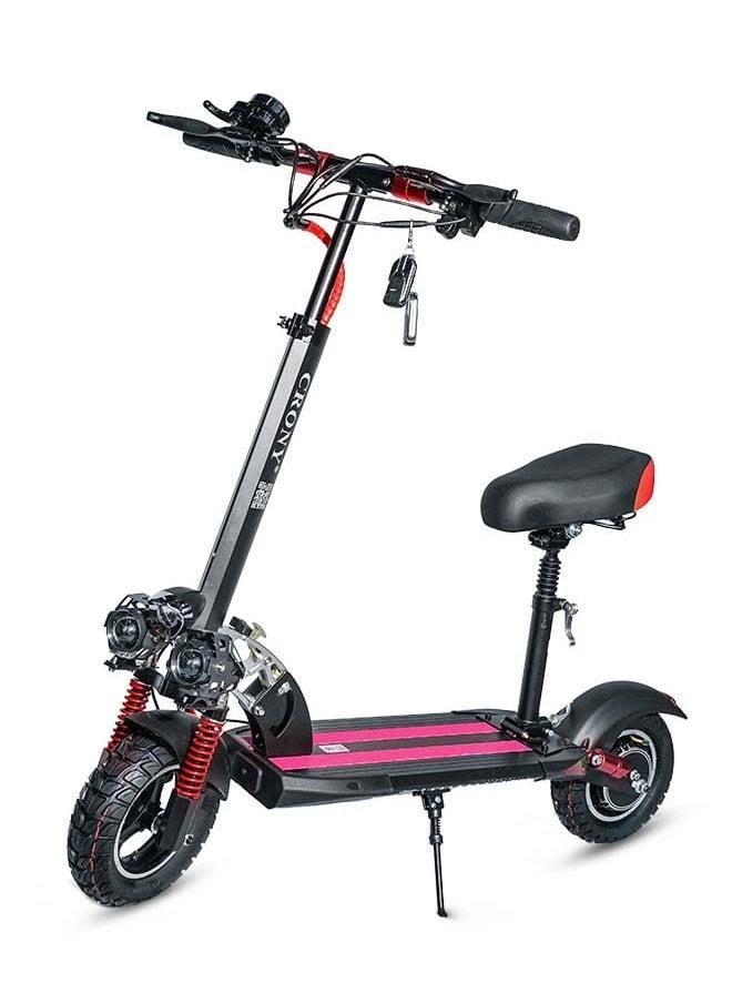 CRONY V10 Pro Fast Speed Electric Scooter for Adults Kids, Off-Road All-Terrain E-Scooter with 1200W Motor & Aluminum Frame, 20-40KM/H Speed, 120KG Max Load, Desert-Ready Design-Red