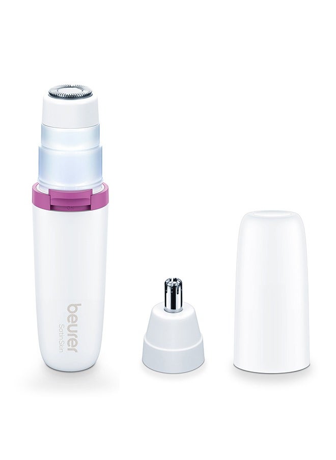 Facial Mini Hair Remover | Hl16 | Electric Facial Hair Removal For Women, Quick And Gentle, Finishing Touch For Upper Lips, Chin And Cheeks, Ideal For On-The-Go, With Smart White Light, White Color | Premium Facial Cleansing Tools