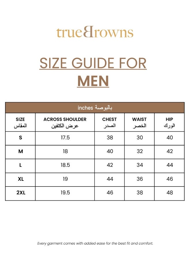 Men's Rust Cotton Dobby Short Kurta