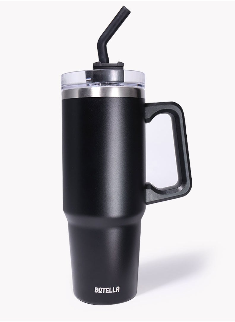 Botella Insulated Water Bottle MegaFlask - Leakproof Stainless Steel, Sports & Outdoor 900ml, Black