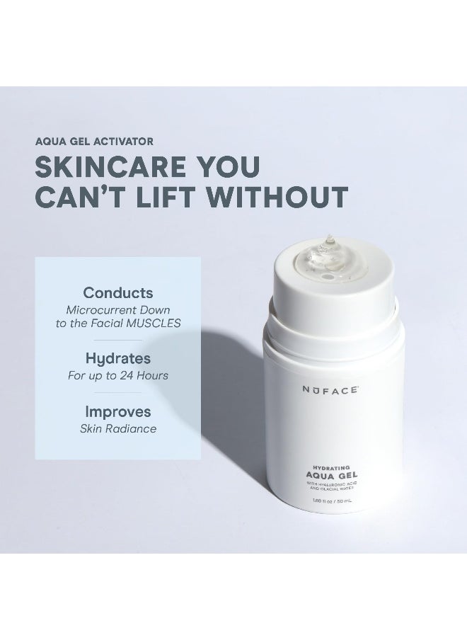NuFACE Aqua Gel Activator Microcurrent Conductive Gel Activator Powered by IonPlex Hyaluronic Acid to Enhance Results of NuFACE Microcurrent Facial Device Improves Skin Radiance 169 oz
