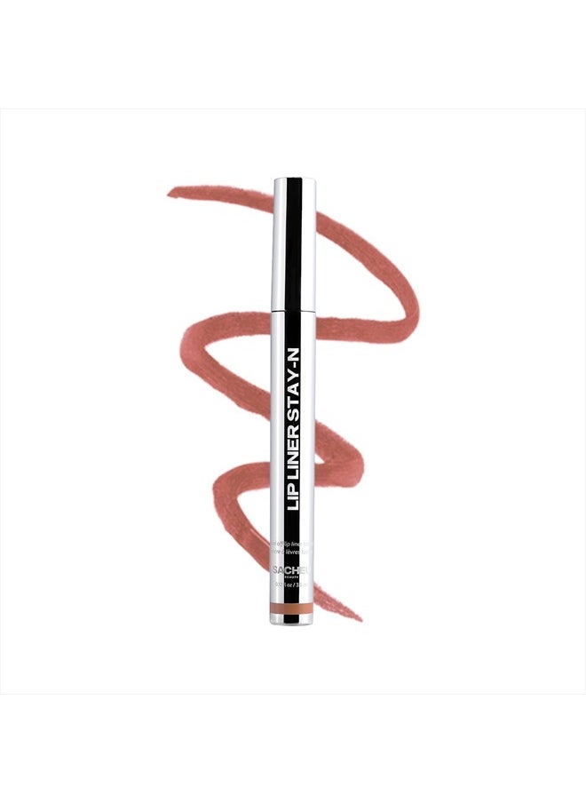 Lip Liner Stay-N - Peel Off Lip Stain. Long Lasting Matte Lip Tattoo, Transfer Proof Lipstain Infused with Hyaluronic Acid & Vitamin E, for All Skin Types. Vegan and Cruelty-Free, p-INKED