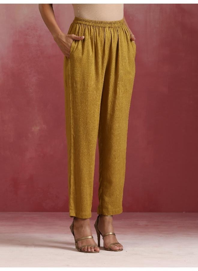 Mustard Cotton Kurta Set