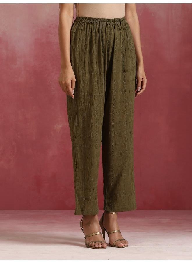 Olive Cotton Dobby Dobby Co-ord set